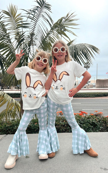 Sage Gingham Bell Bottoms
