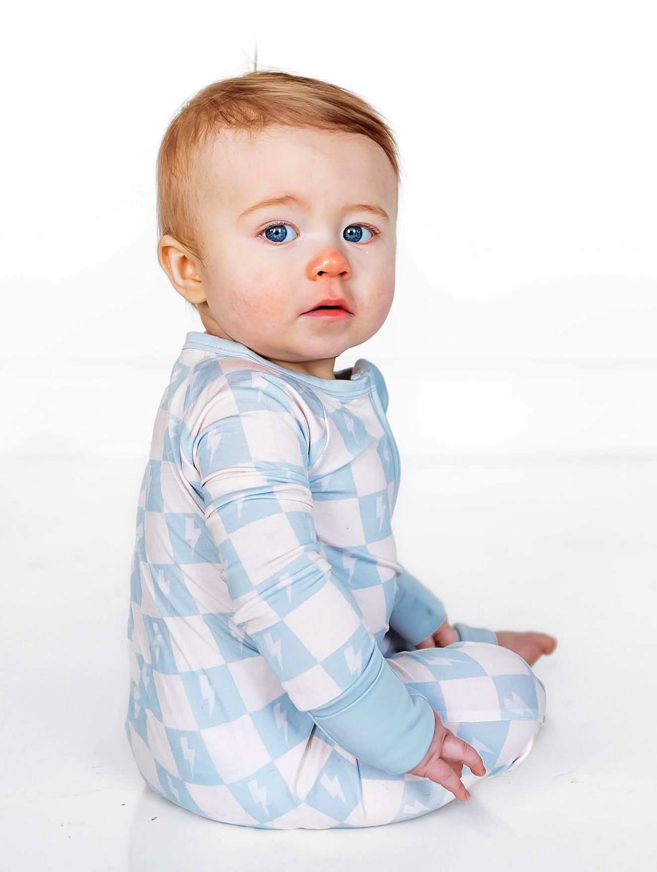 Checkered Bolts Bamboo Romper