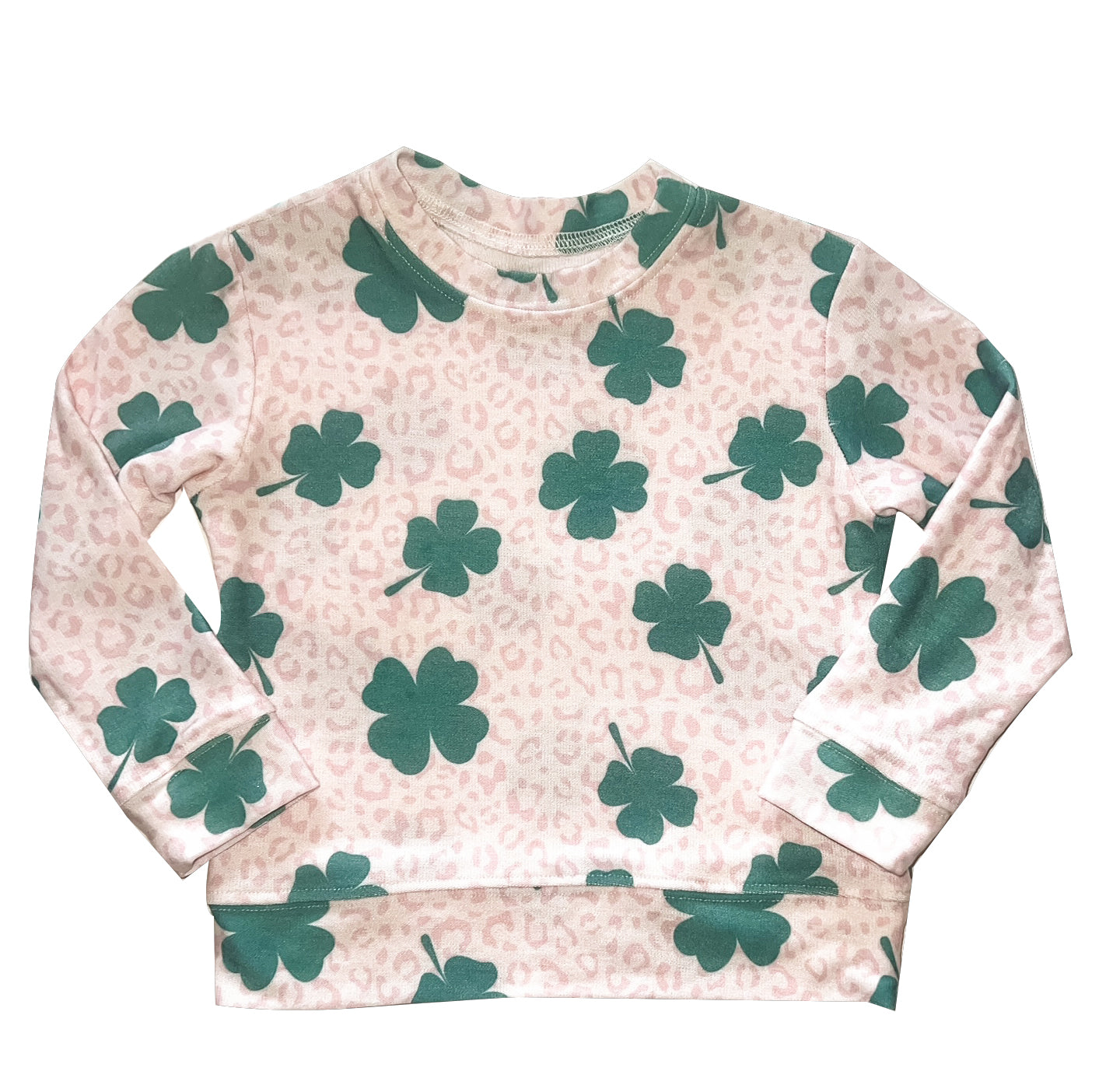 Cheetah Clover Sweatshirt in Pink