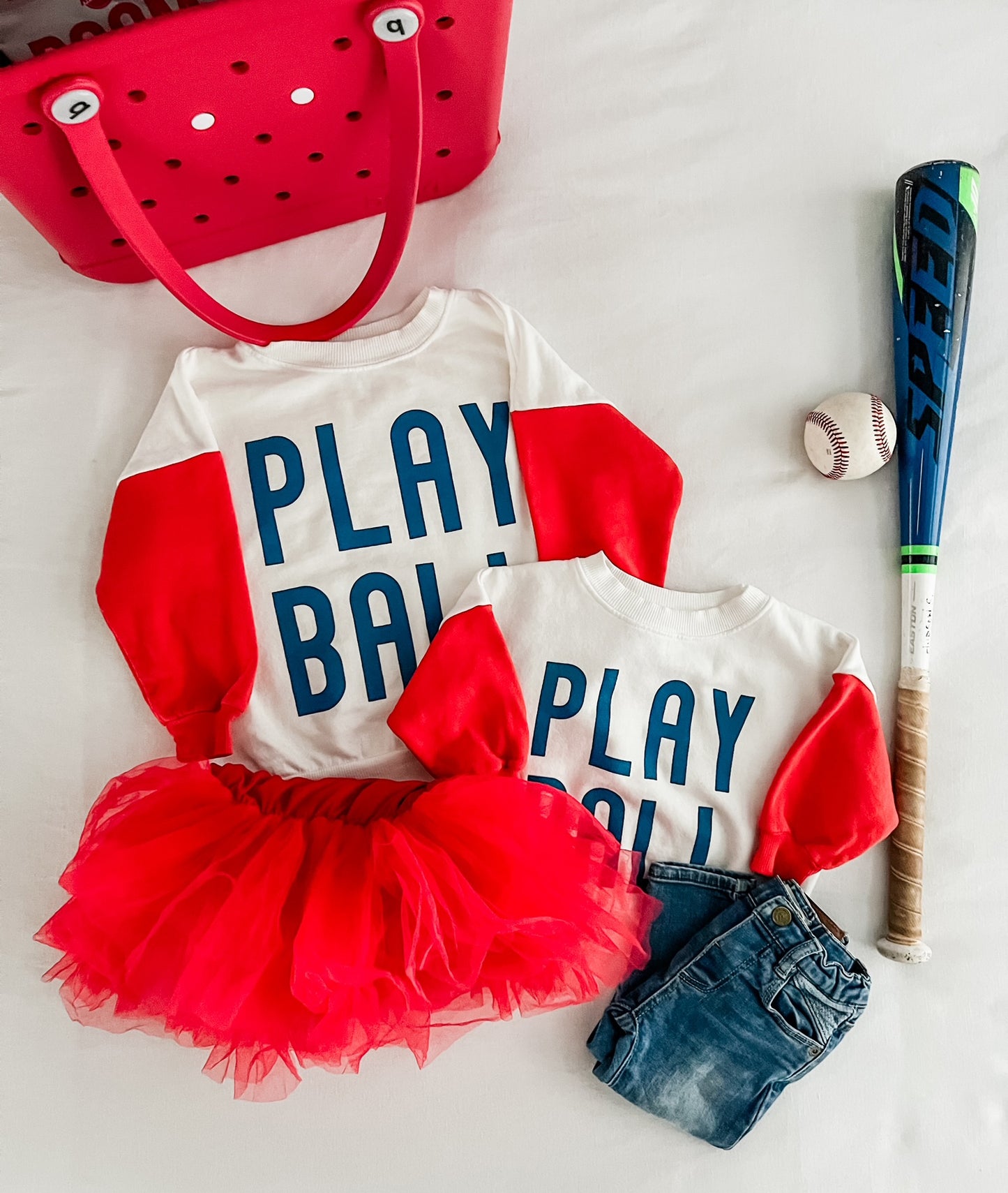 Play Ball Sweatshirt Red/Blue kids