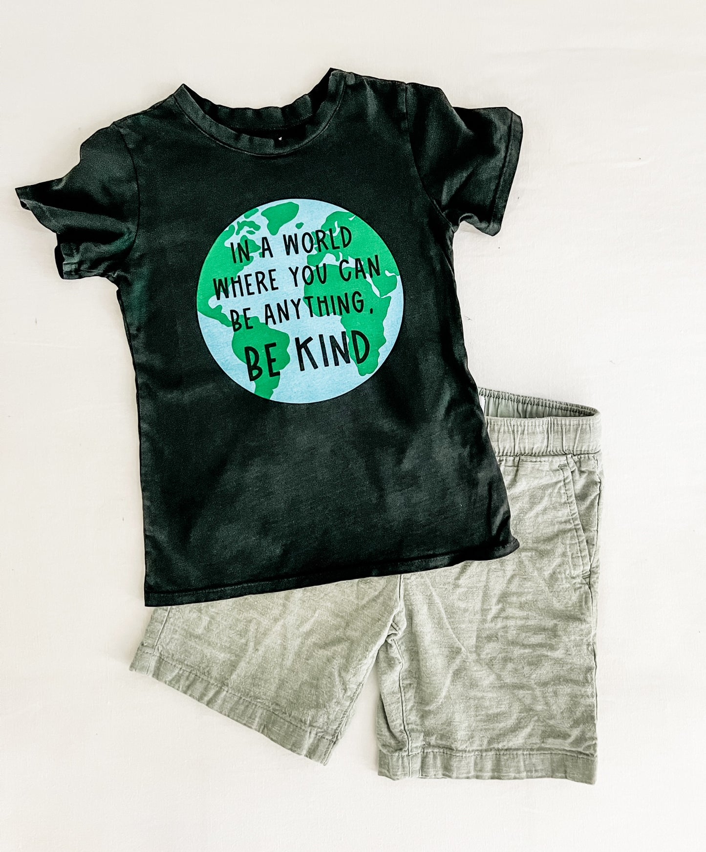 In a World Tee in Vintage Black