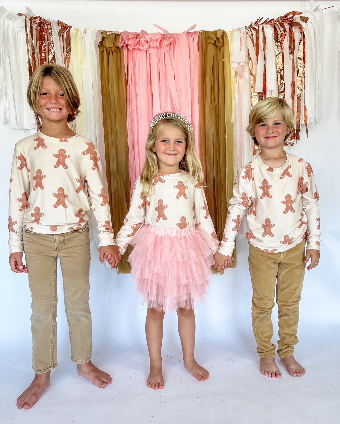 Women's Gingerbread Man Sweashirt in Cream