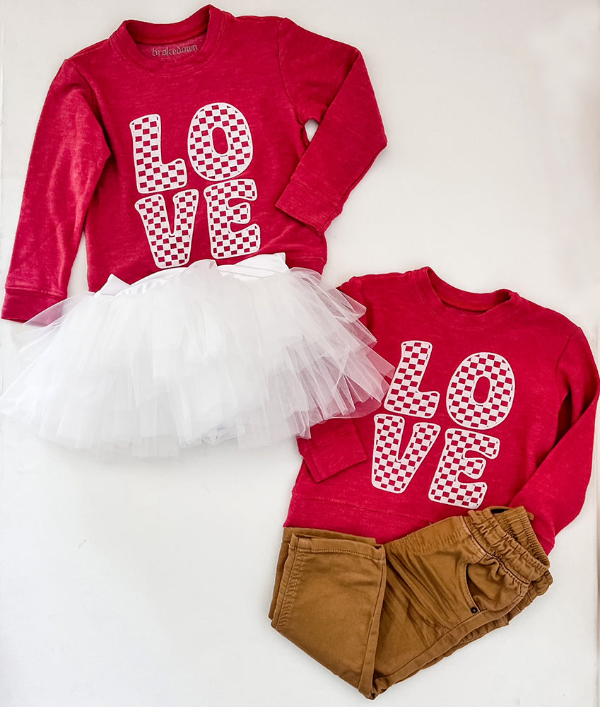 Women's LOVE Checkered