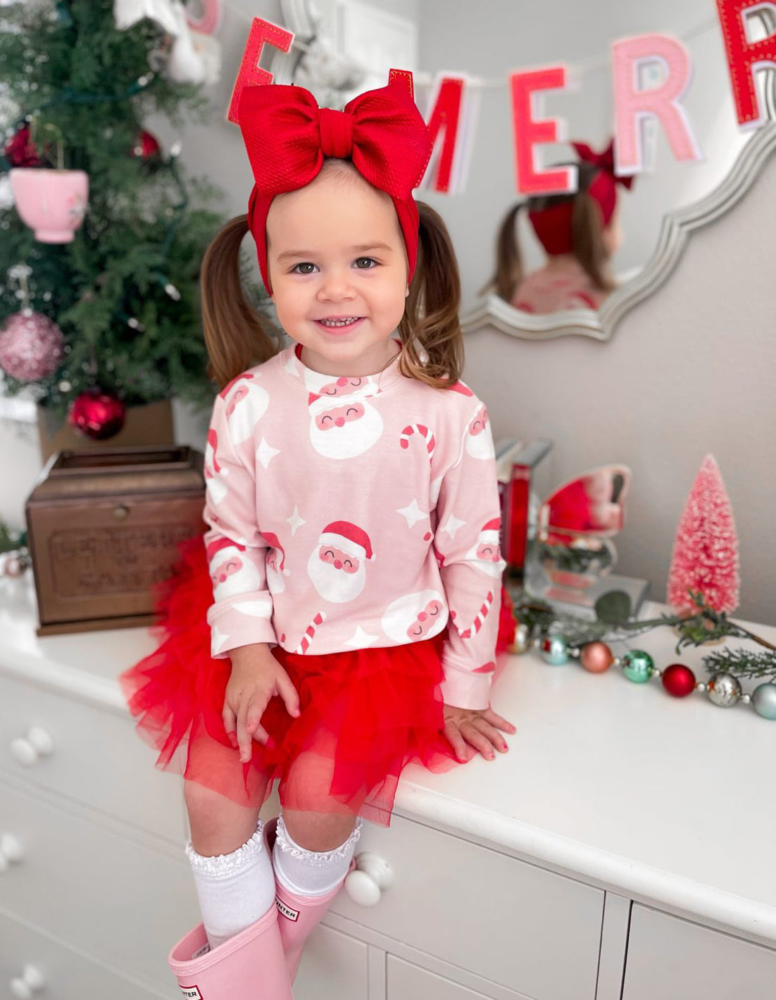 Pink Santa Sweatshirt