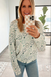 Women's Happy Face & Clover Sweatshirt