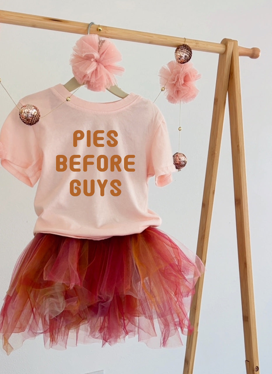 Pies Before Guys Tee in Seashell