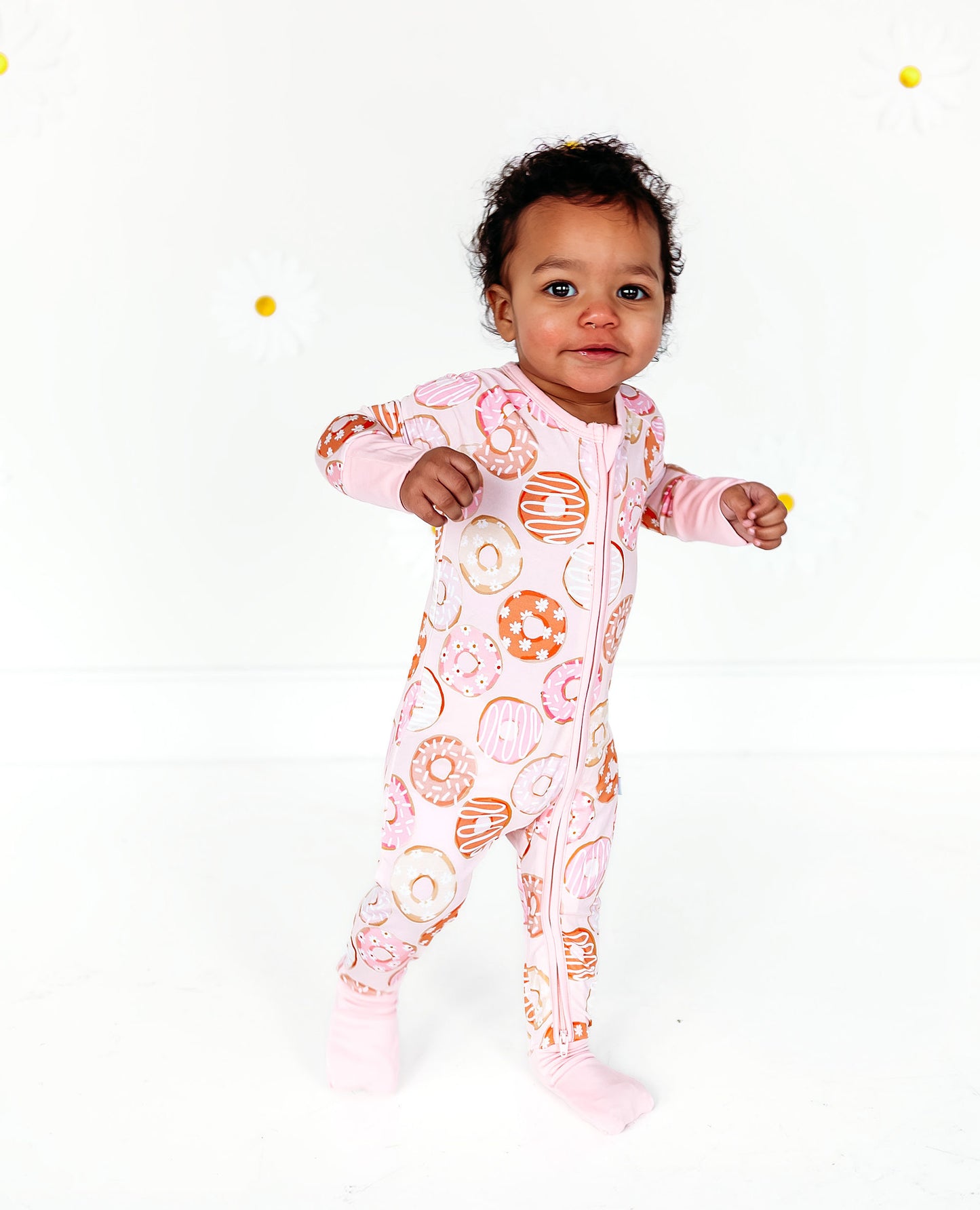 Donut Bamboo Romper, Sizes 3-6mo - 3T