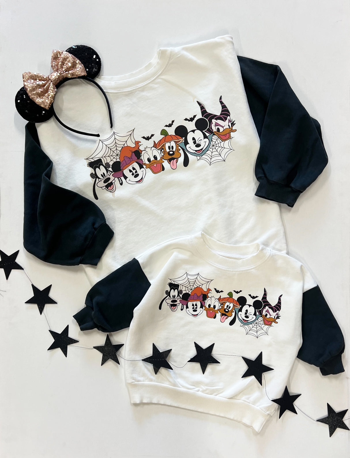 Character Halloween Contrast Sleeve Sweatshirt
