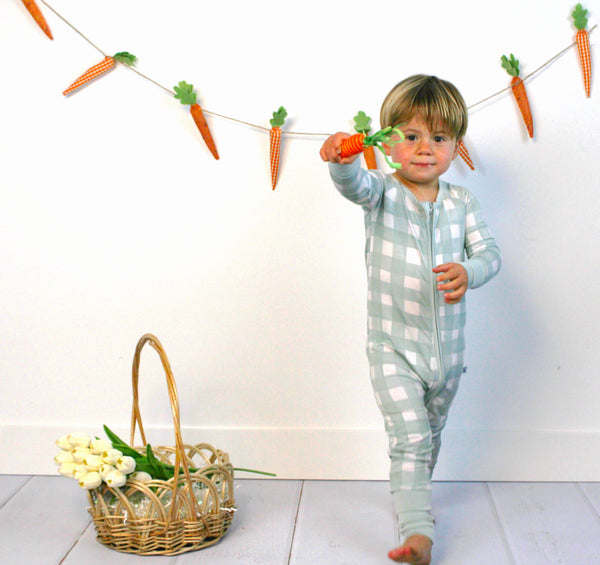 Sage Gingham Romper