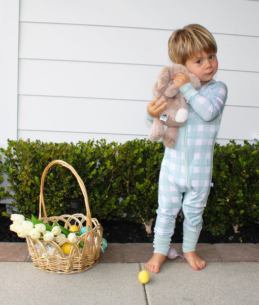 Sage Gingham Romper