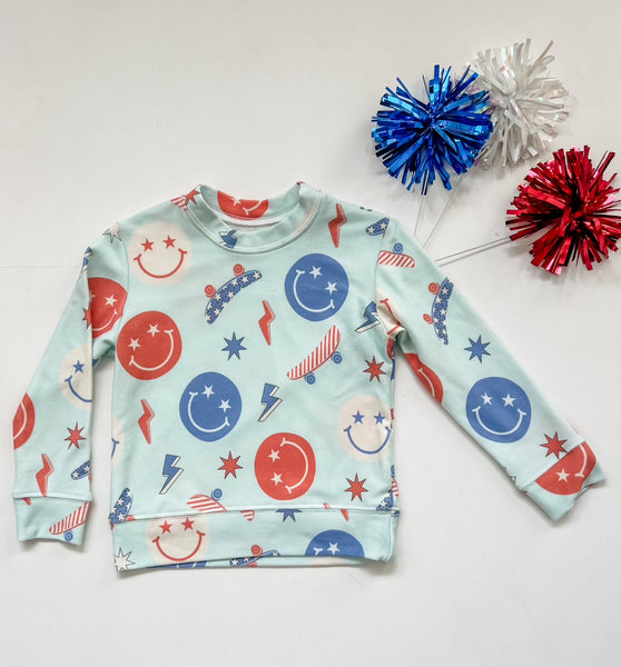 Happy Face Skater Sweatshirt