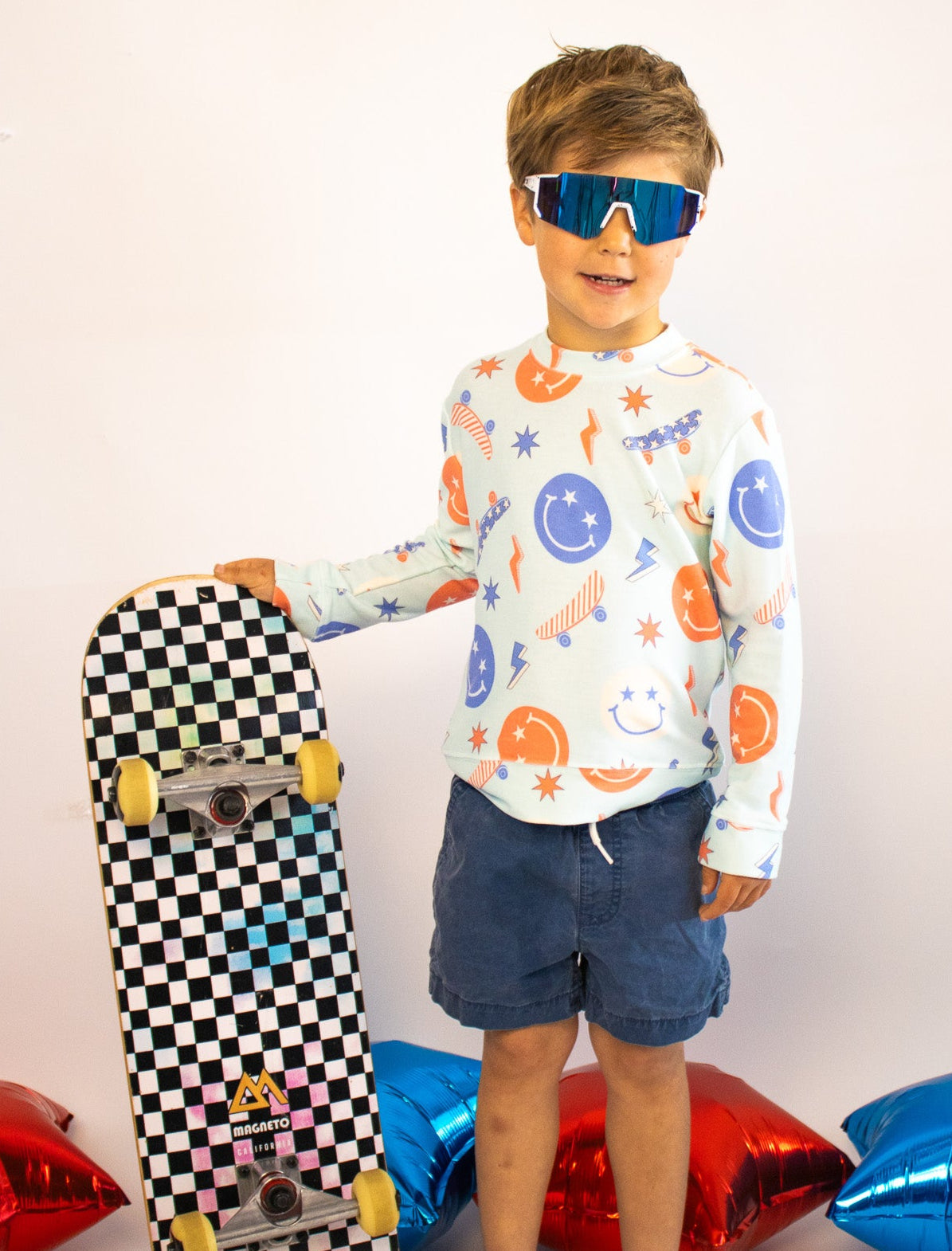 Happy Face Skater Sweatshirt