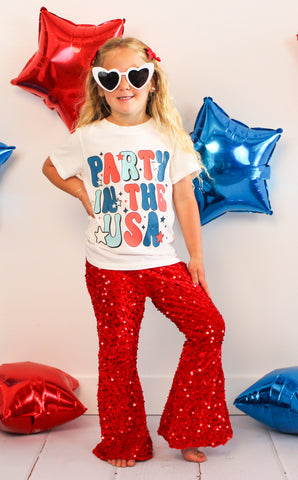 Party in the USA Tee in White
