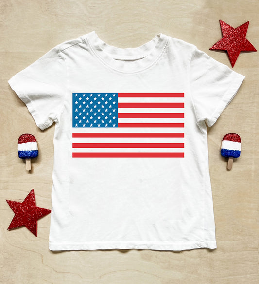 Short Sleeve kids American Flag Tee