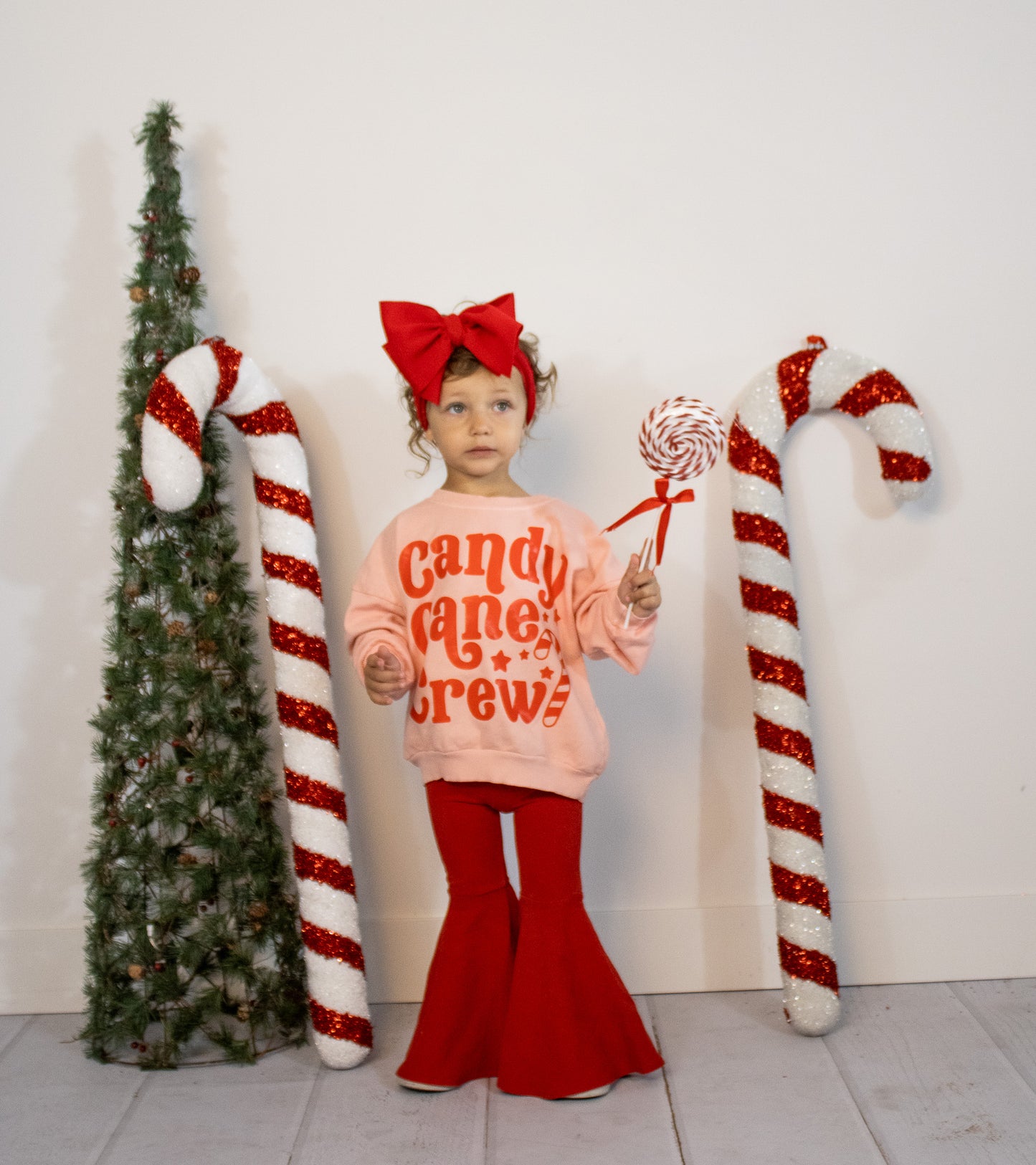 Candy Cane Crew Kids Sweatshirt