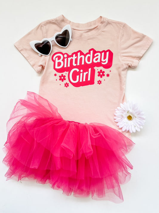 Birthday Girl Tee in Seashell