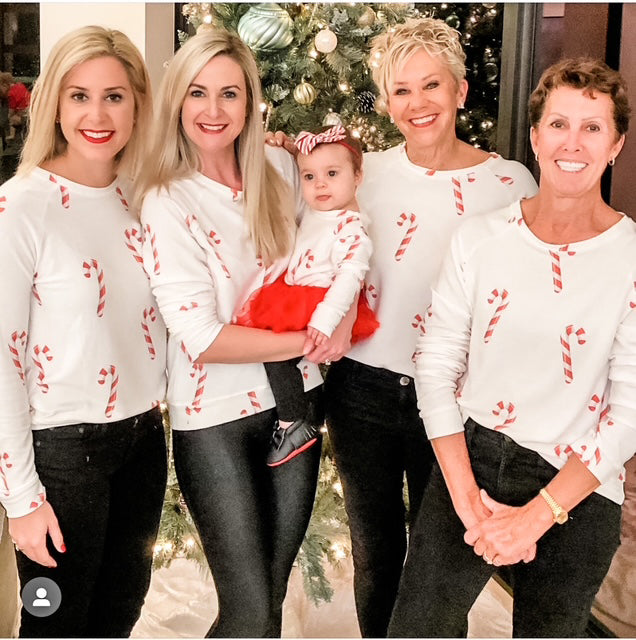 Women's Candy Cane Sweatshirt