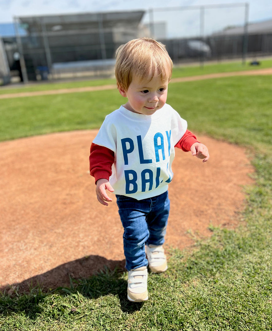 Play Ball Sweatshirt Red/Blue kids