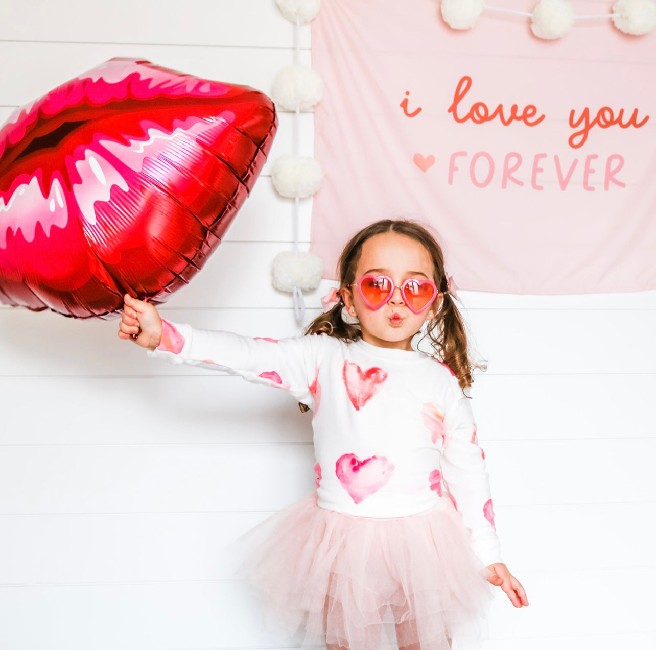 Kids Watercolor Heart Sweatshirt