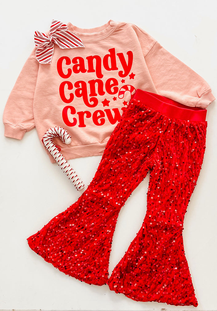 Candy Cane Crew Kids Sweatshirt