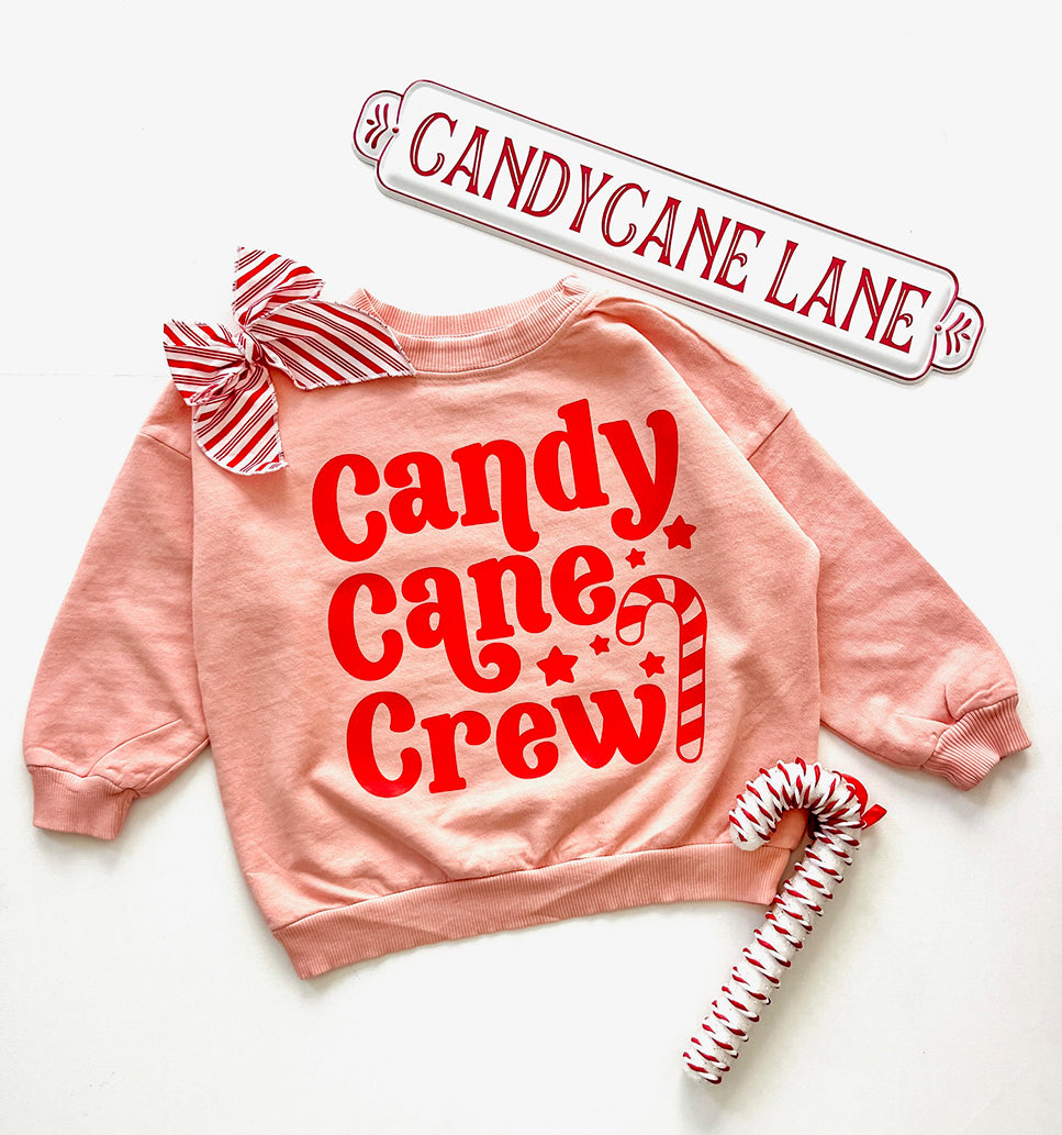 Candy Cane Crew Kids Sweatshirt
