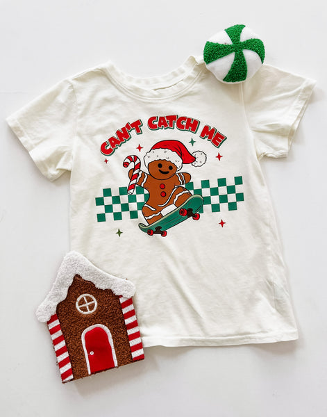 Can't Catch Me Gingerbread Tee in Off White