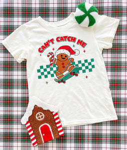 Can't Catch Me Gingerbread Tee in Off White