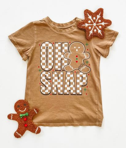 OH SNAP tee in Caramel