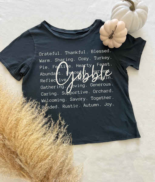 GOBBLE Tee in Vintage Black