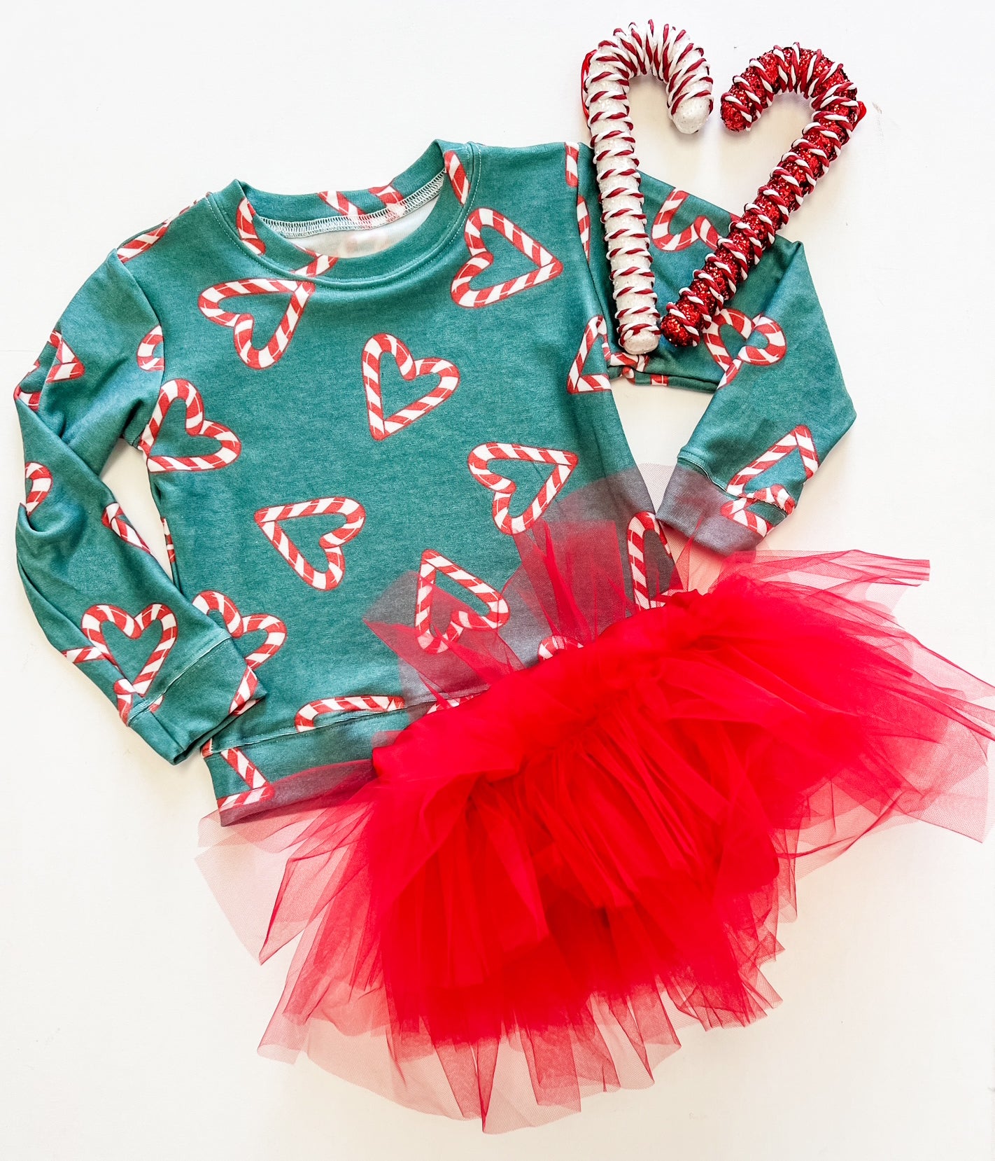 Women's Candy Cane Heart Sweatshirt