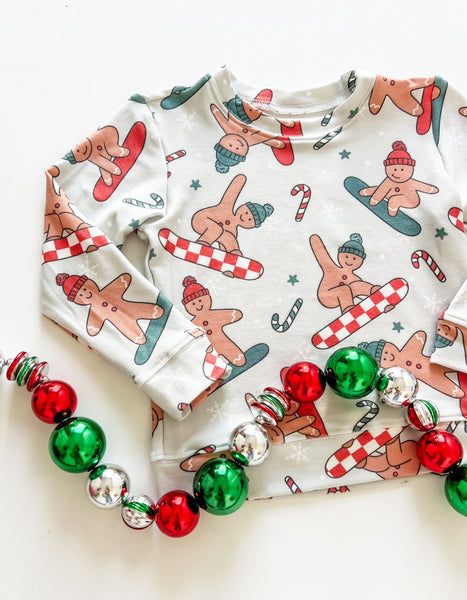 Snowboard Gingerbread Man Sweatshirt