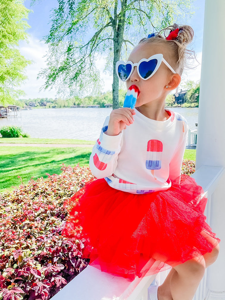 Kids Popsicle Sweatshirt in White