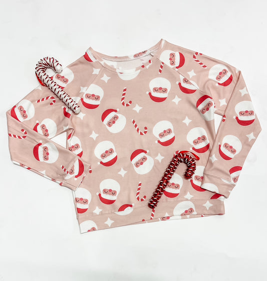 Women's Pink Santa Sweatshirt