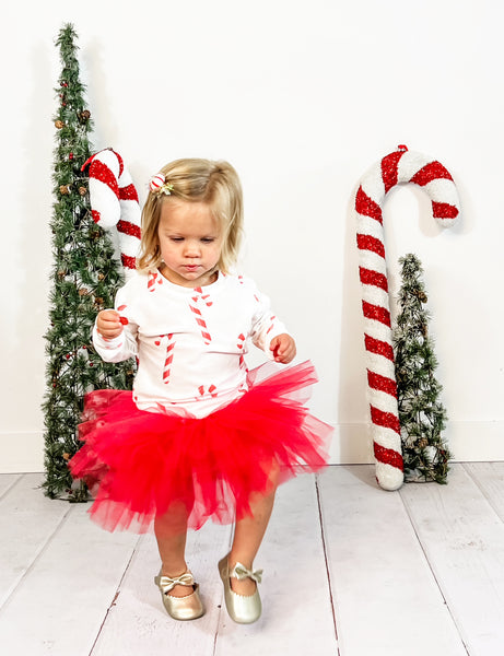 Candy Cane Sweatshirt in White