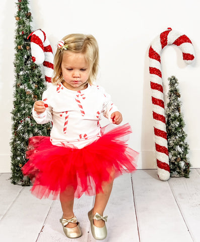 Candy Cane Sweatshirt in White