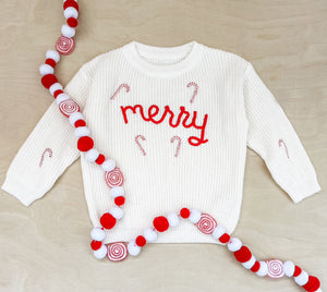 Chunky MERRY Sweater size 6mo-8yrs