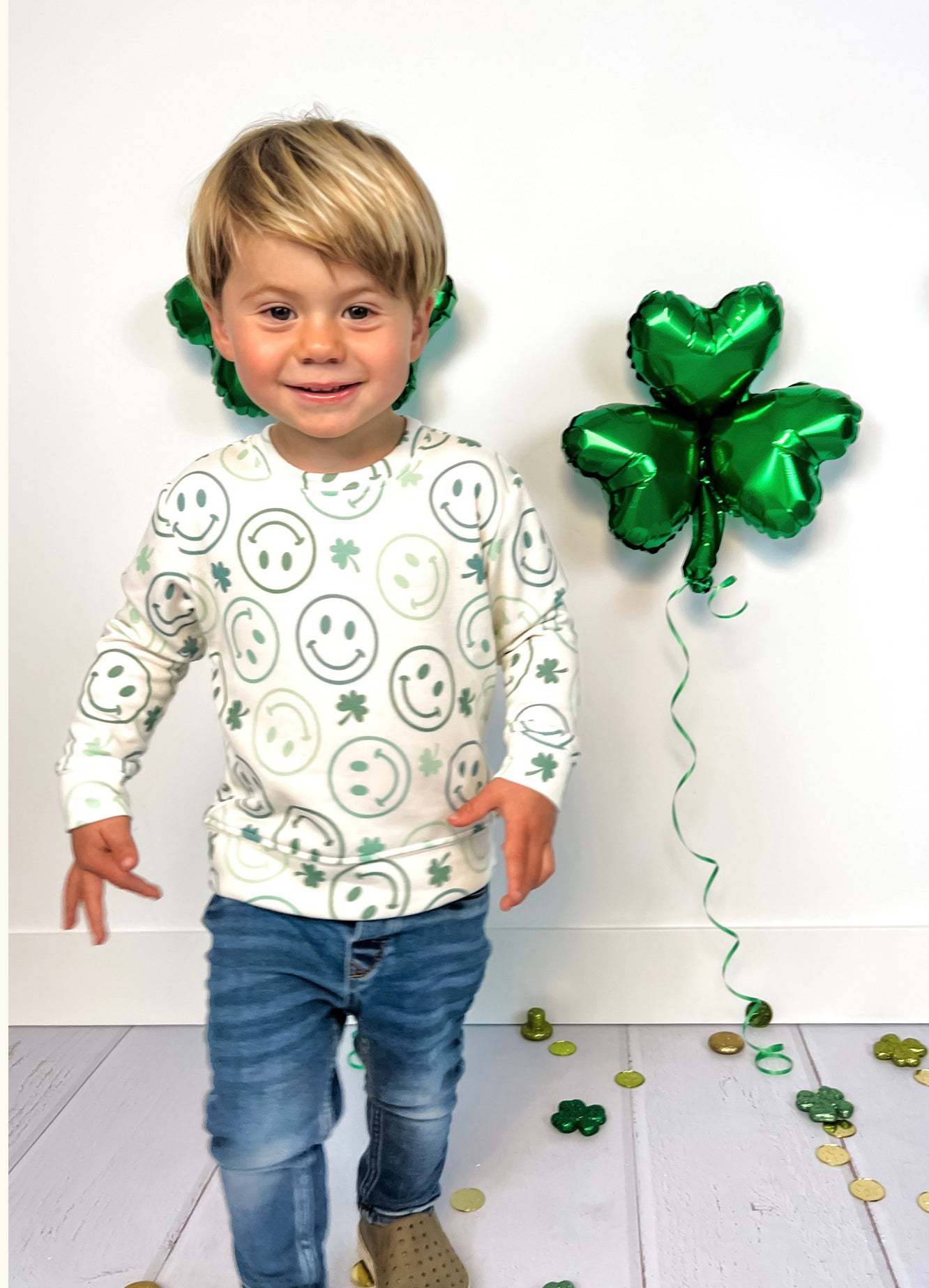 Happy Face & Clovers Sweatshirt