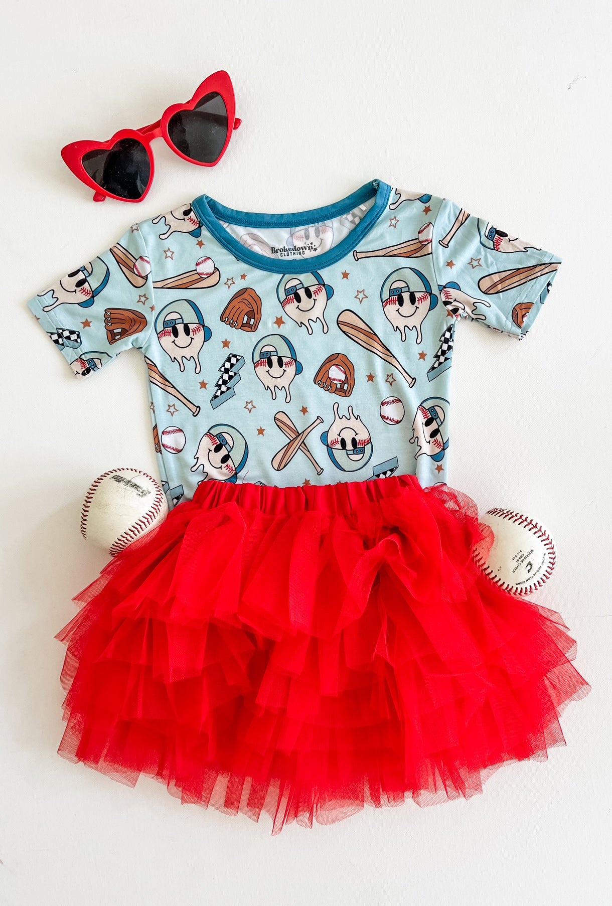 Little Slugger Short Sleeve 2-Piece Pjs