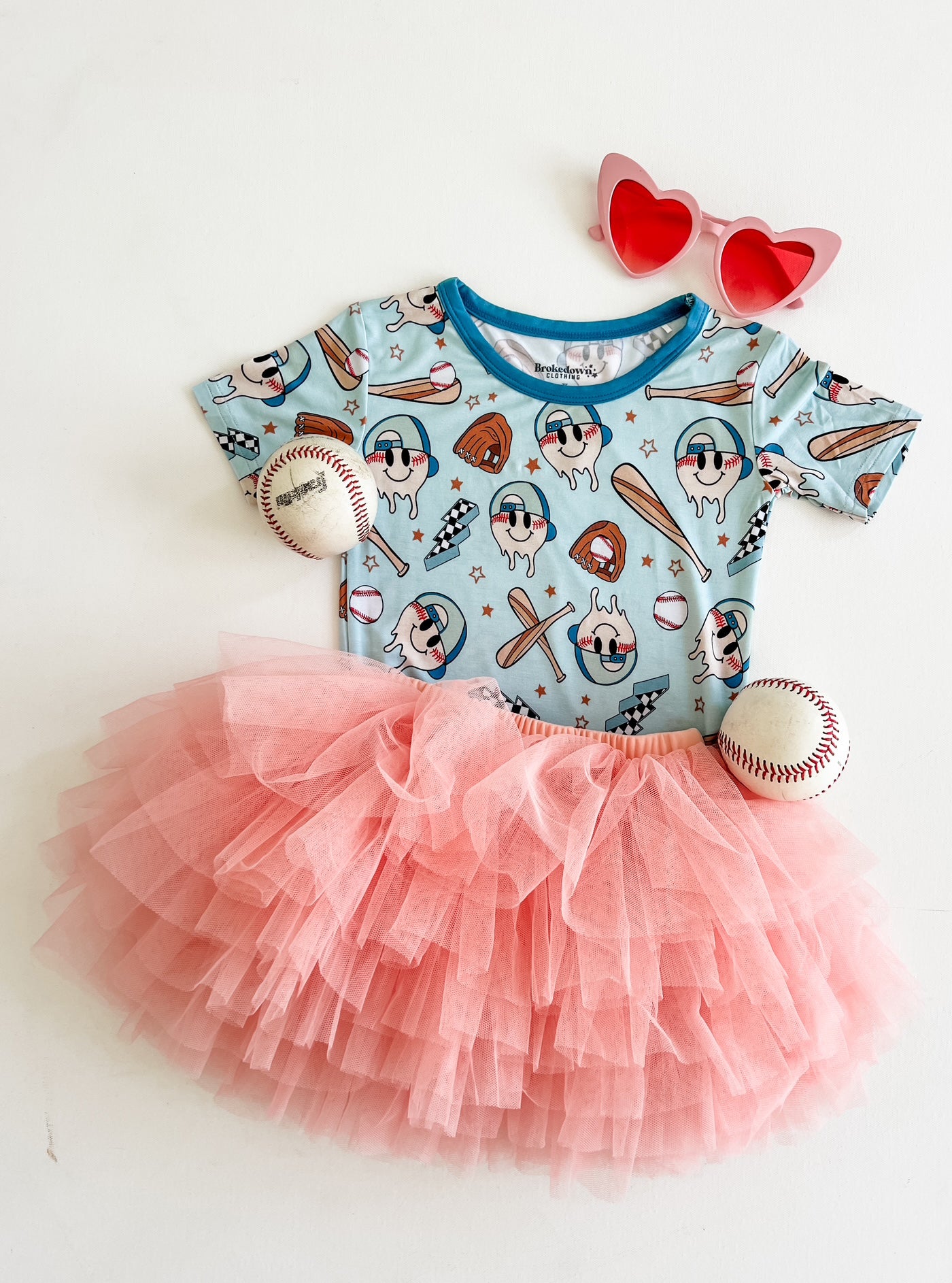 Little Slugger Short Sleeve 2-Piece Pjs