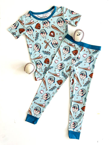 Little Slugger Short Sleeve 2-Piece Pjs