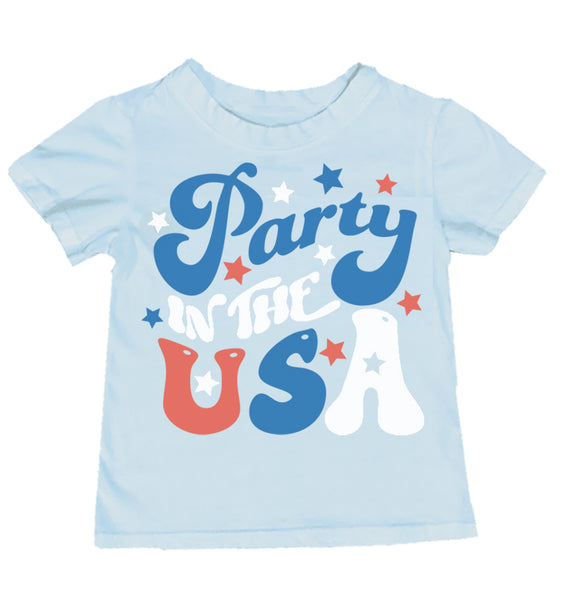 Party in the USA tee in Light Blue