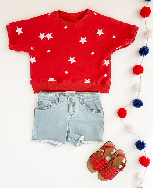 Star Short Sleeve Sweatshirt Kids