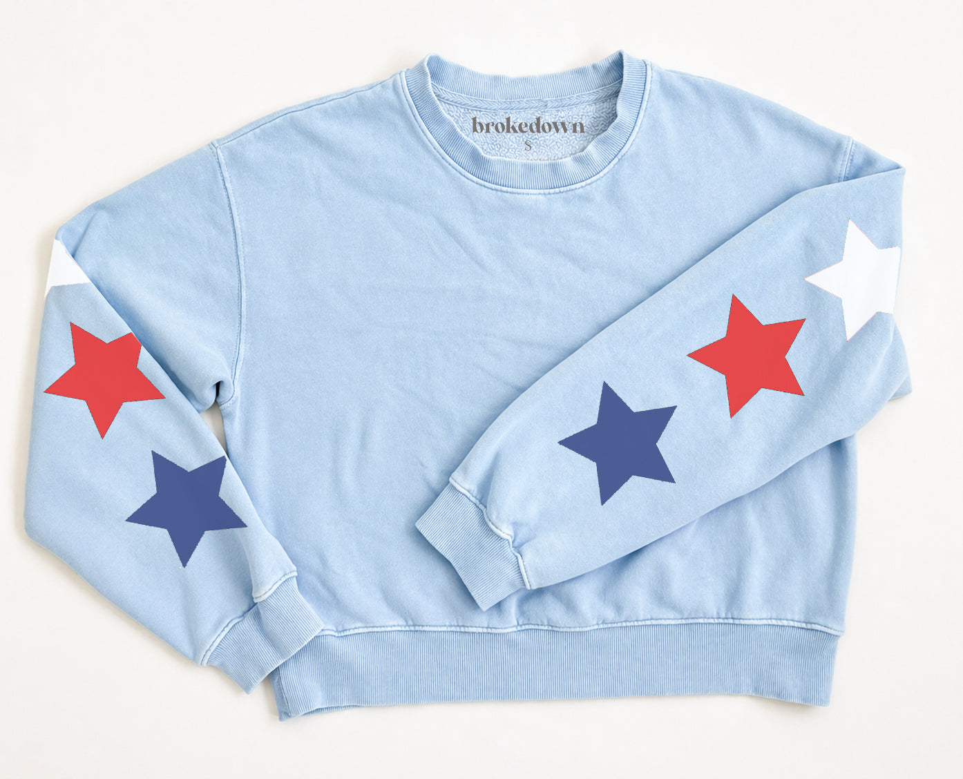 Star Sweatshirt in Sky Blue