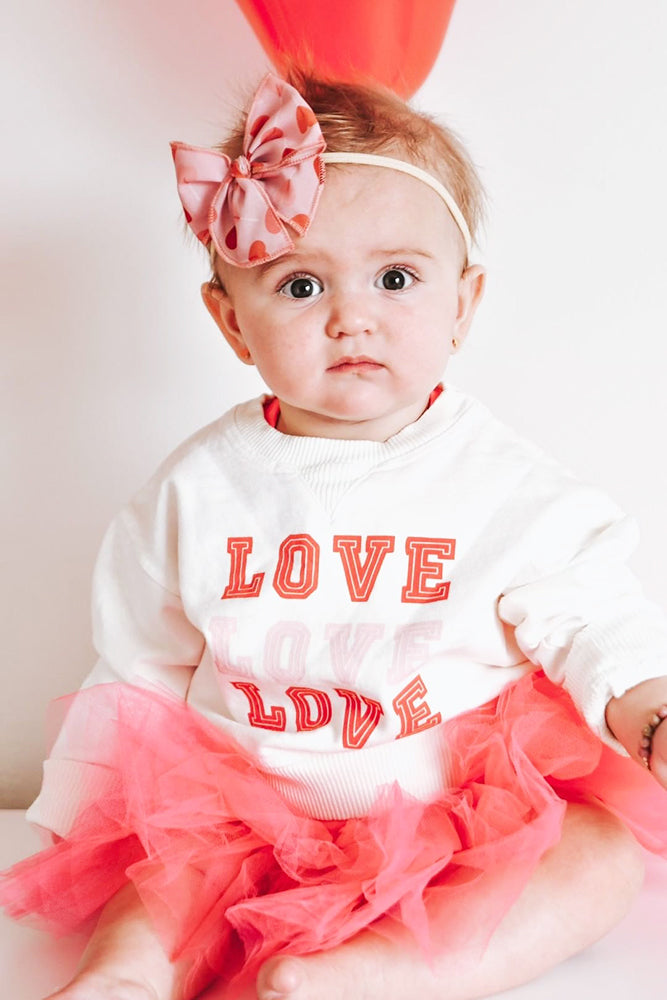LOVE, LOVE, LOVE Sweatshirt in Coconut
