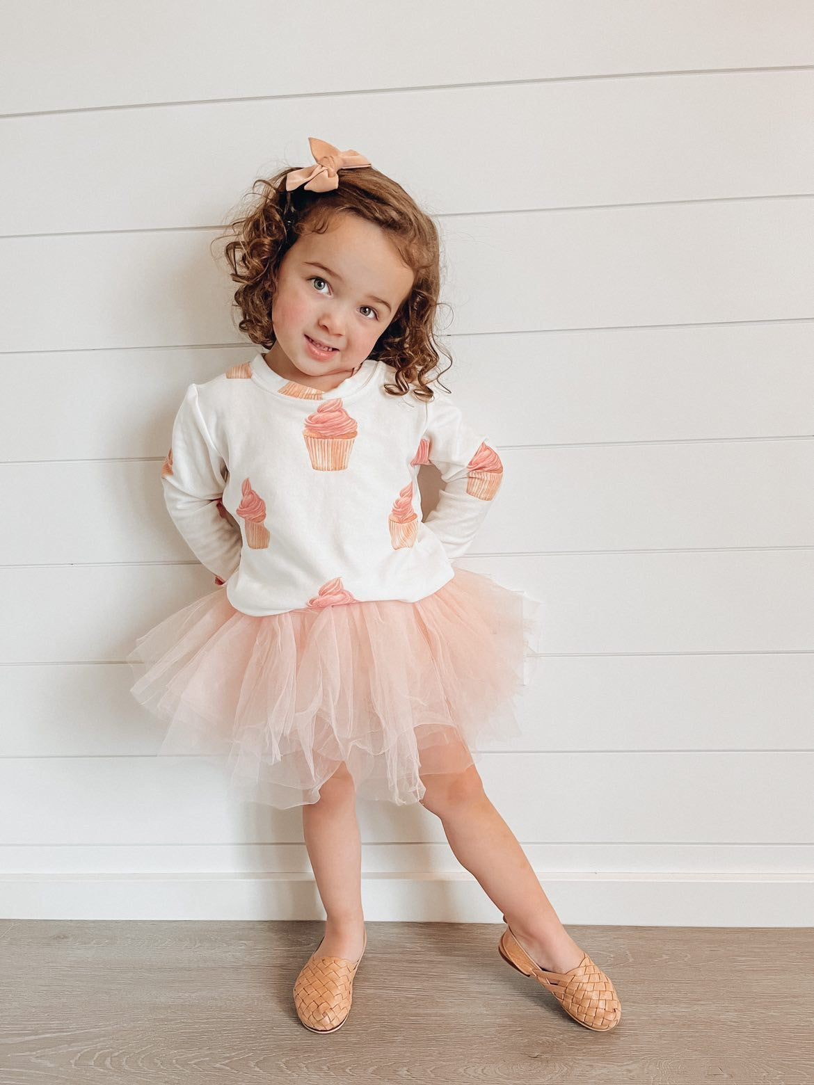 Kids Cupcake Sweatshirt in Off White