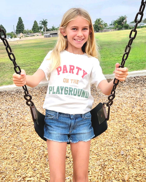 Party on the Playground Tee in Coconut