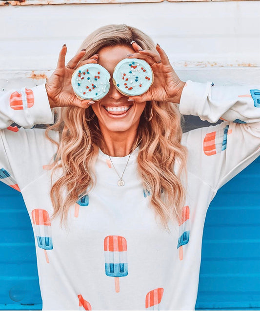 Women's Popsicle Sweatshirt in White