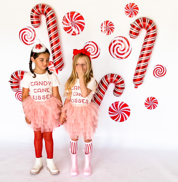 Candy Cane Kisses in Light Pink