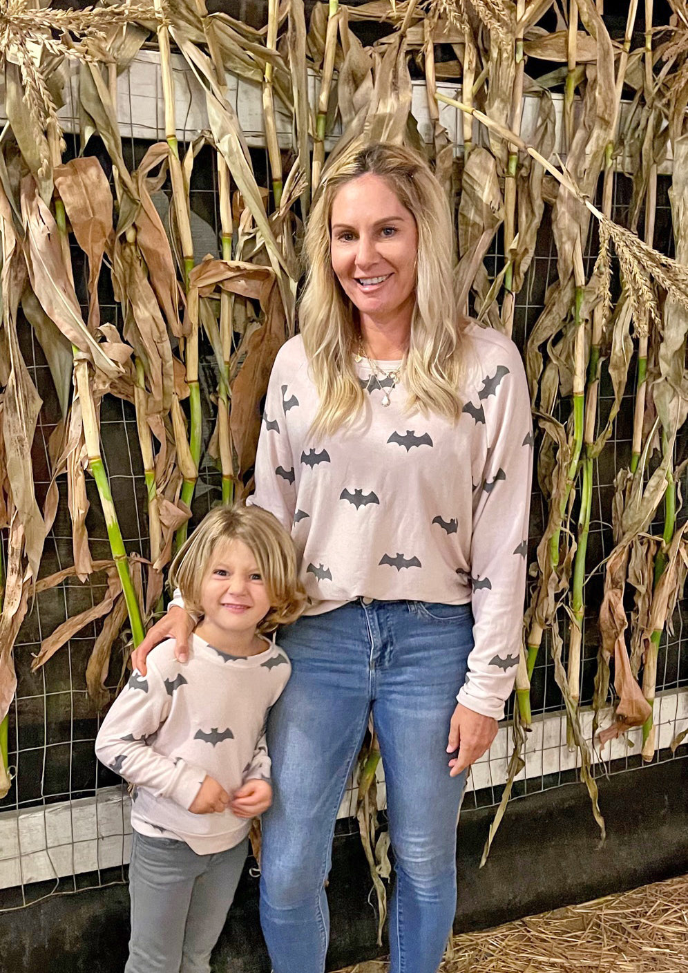 Women's All Over Bat Sweatshirt in Sandshell