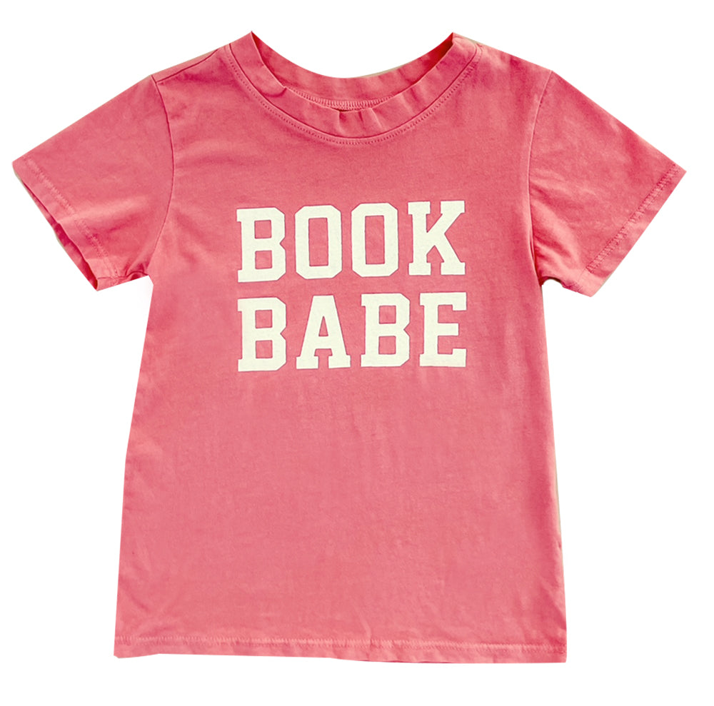 Book Babe Tee in Coral